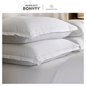 喜来登枕套五星级酒店专用纯棉大号枕头套一对全棉贡缎万豪床品