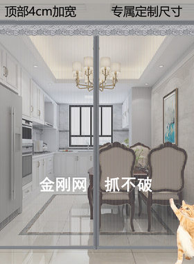 高档通风磁铁对吸大门门帘防蚊