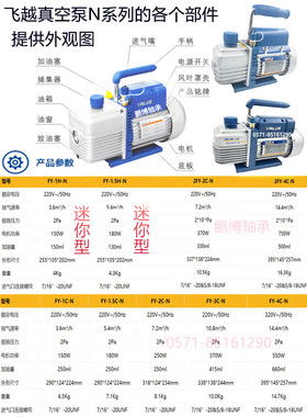 厂家直销飞越防返流3升真空泵FY-3C-N空调制冷维修实验模具抽真空