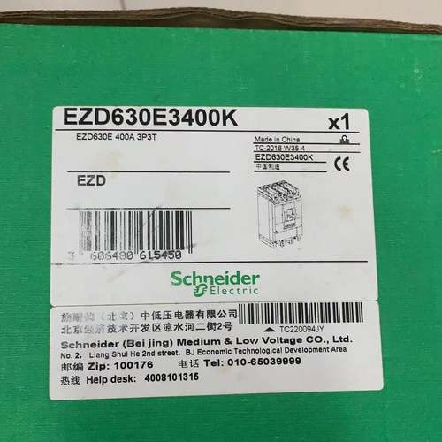配件塑壳断路器EZD630E3400K议价