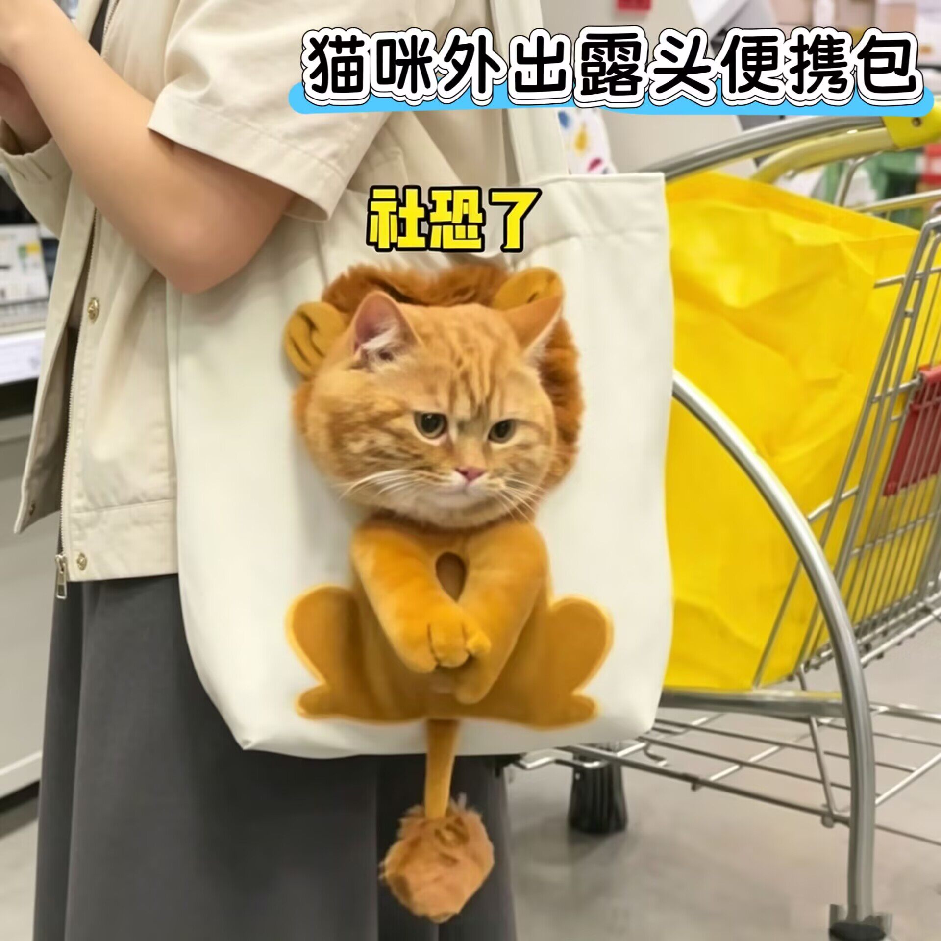 猫狗外出露头便携单肩斜挎包