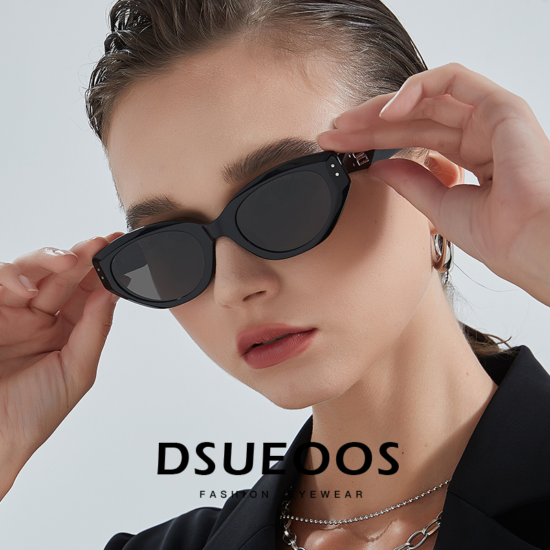 迪古森24年新款GM复古墨镜女猫眼级感眼镜