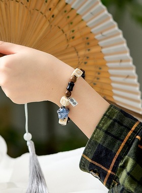 高考状元穿戴考场幸福幸运爆款男女通用手串景德镇陶瓷古风手饰