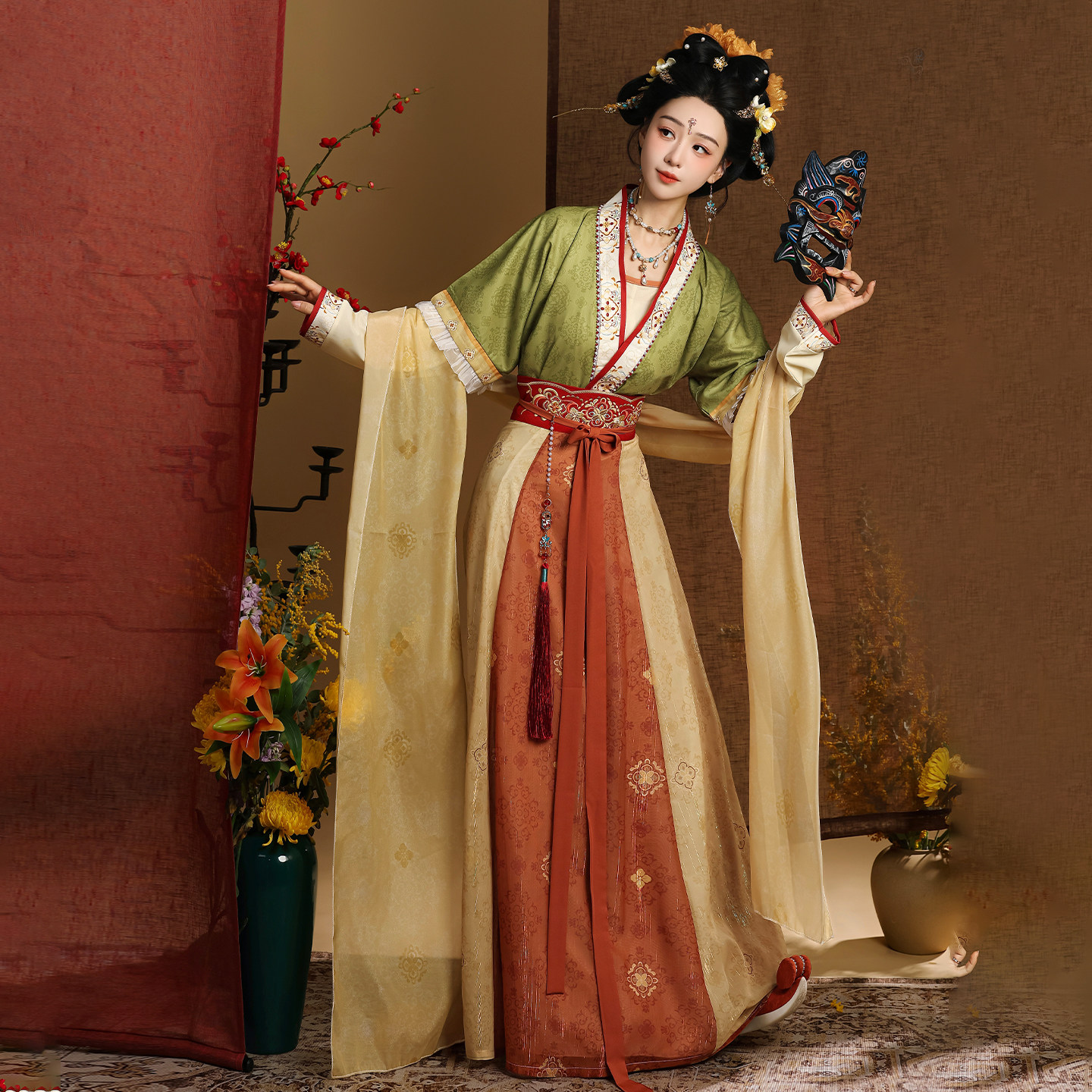 唐制齐腰襦裙唐风汉服套装