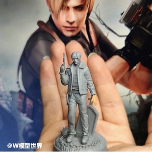 1/64生化危机4里昂手办1/24模型 艾达王 GK白模 W模型世界