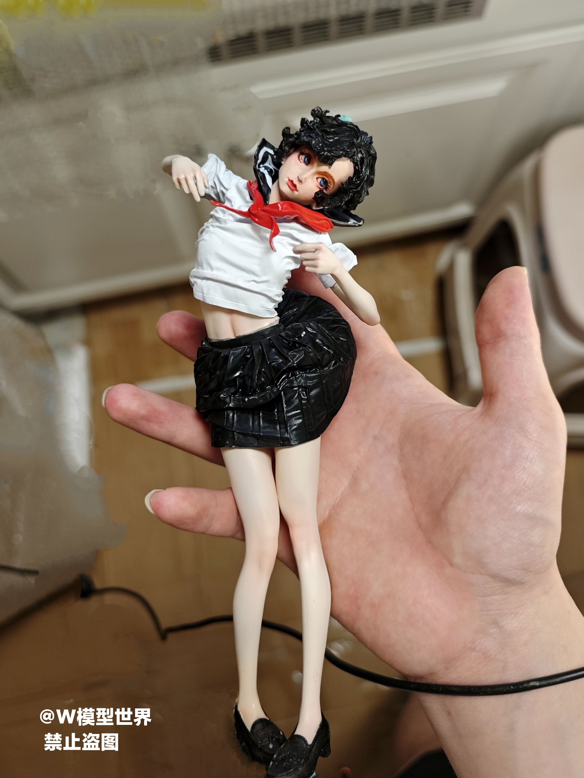 猫头鹰少女手办GK模型成品 收藏手绘作品 白模