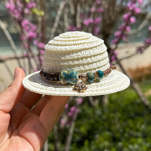 极氪007GT/001/7X中置音响帽子草帽公主风改装饰品夏天遮阳摆件