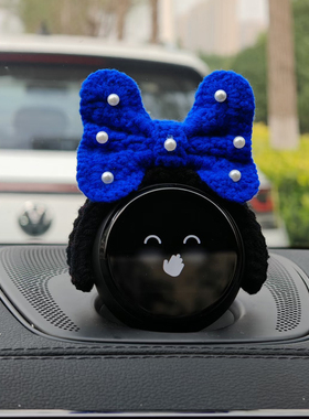 蔚来nomi的帽子装饰品机器人头饰ES8/EC6/ES6可爱蓝色蝴蝶结手工