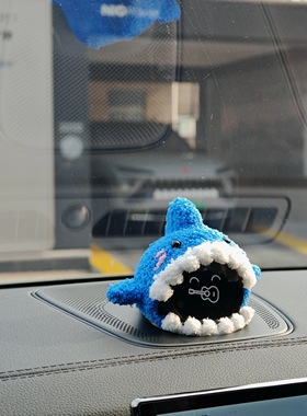 蔚来汽车nomi的帽子es6es78ec6ec7et5/et5t内饰蓝色小鲨鱼装饰