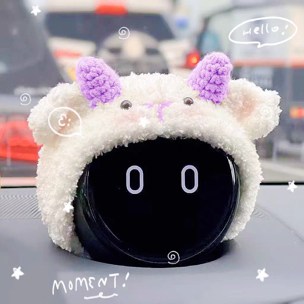 蔚来汽车nomi的帽子es6es78ec6ec7et5t机器人中控台头装饰毛线帽