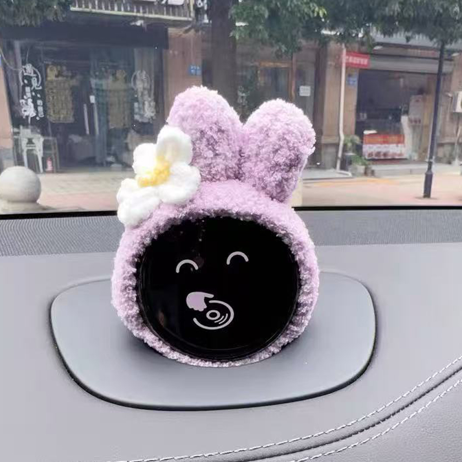 蔚来汽车nomi的帽子es6es78ec6ec7et5t机器人可爱紫色小兔装饰帽