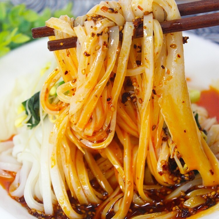 免煮米皮陕西凉皮汉中城固热面皮蒸面即食凉皮广元凉面 真空5袋