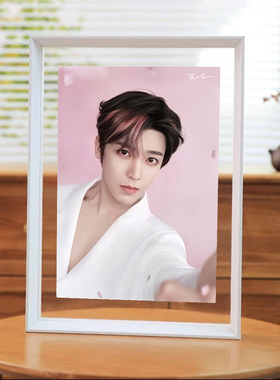 【侯明昊美肤宝大卡】双面透明相框裱框画框加厚相框