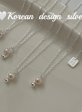 韩国ins风博主同款饰品925银精巧珍珠项链百搭小众设计高级感1805