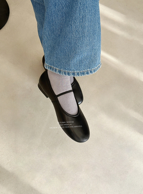 widelia陈姬儿新款黑色单鞋女鞋圆头玛丽珍芭蕾鞋懒人小皮鞋2116