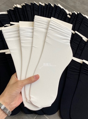 陈姬儿中筒袜天鹅绒可长可短小腿袜短靴袜纯色高弹力堆堆袜袜子女