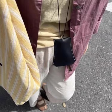 皮质长款项链韩国ins包