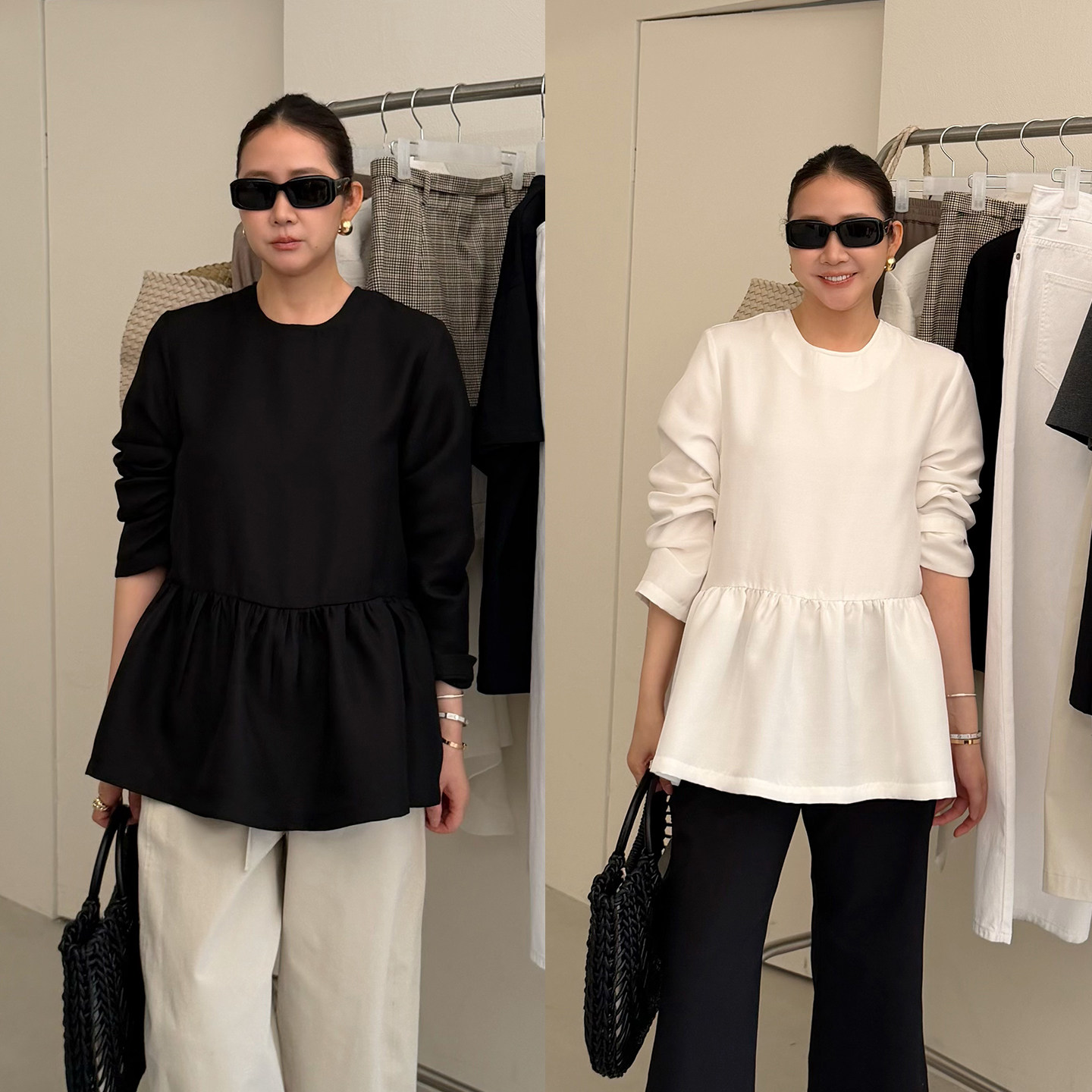 widelia陈姬儿春夏重工设计感圆领娃娃衬衫女宫廷风宽松上衣7031