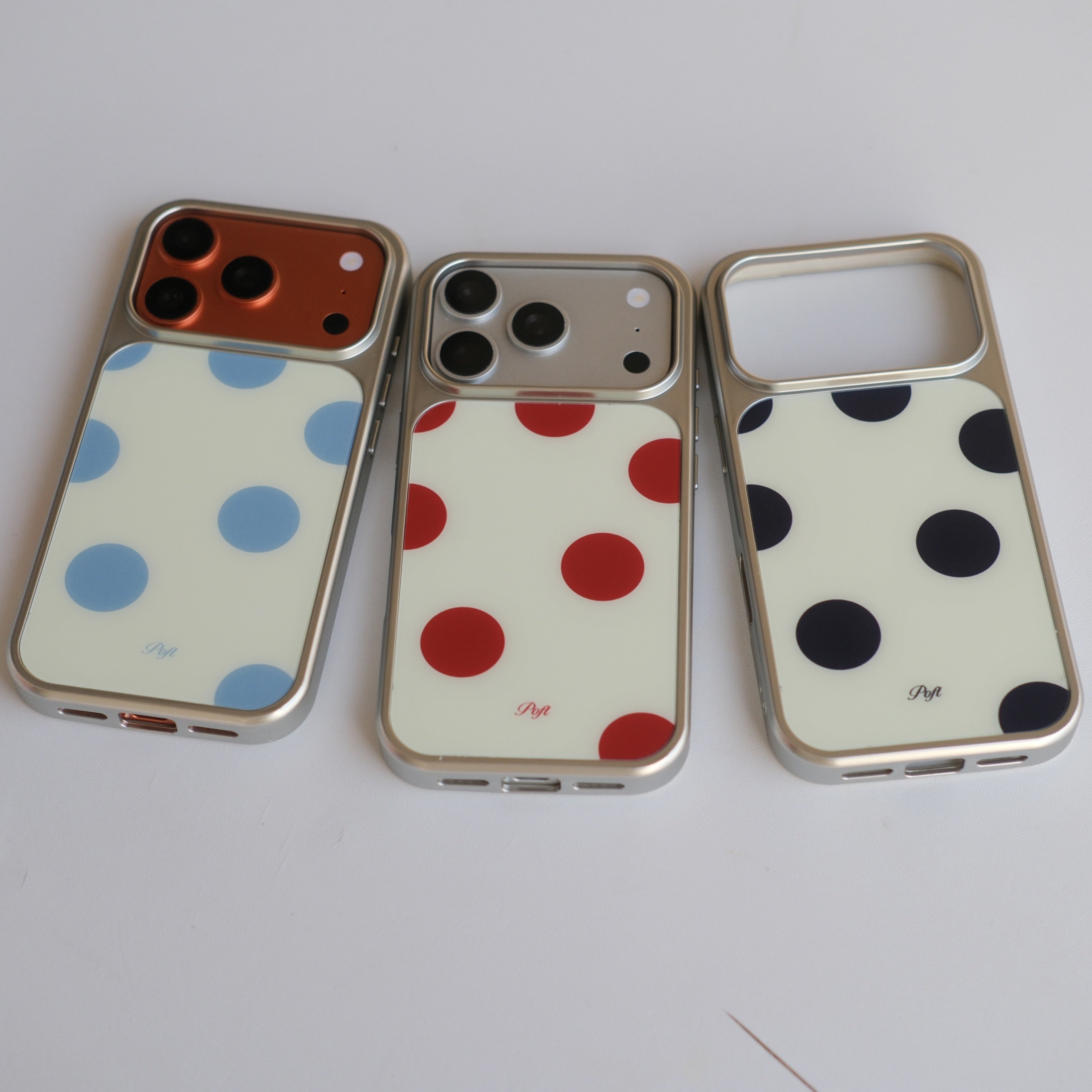 韩国theninemall新年圣诞复古波点磨砂玻璃磁吸手机壳苹果iPhone17promax手机壳16pro黑框软边15手机壳14pro