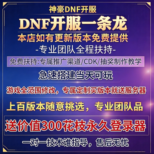 DNF开服一条龙版本出售DnF架设60-110级搭建DNF搭建 pvf修改定制