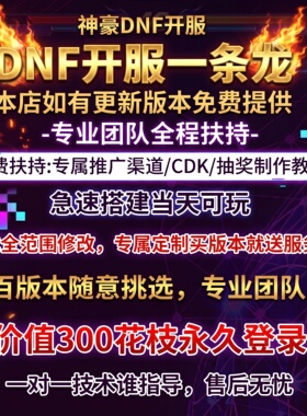 DNF开服一条龙版本出售DnF架设60-100级搭建DNF搭建 pvf修改定制