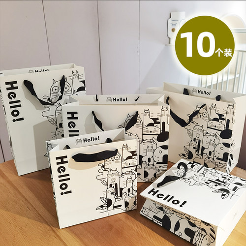 小妖文化高档加厚白卡礼品袋