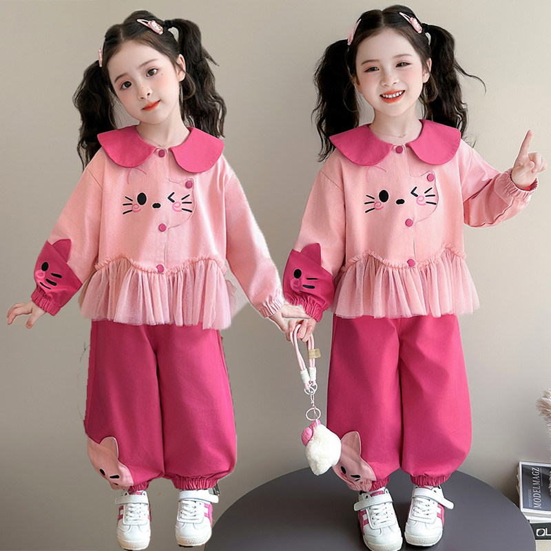 女童春秋牛仔两件套2026秋装