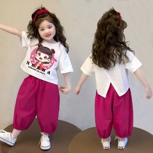 儿童夏季炸街套装2025超好看夏装新款超火女童装短袖防蚊裤两件套