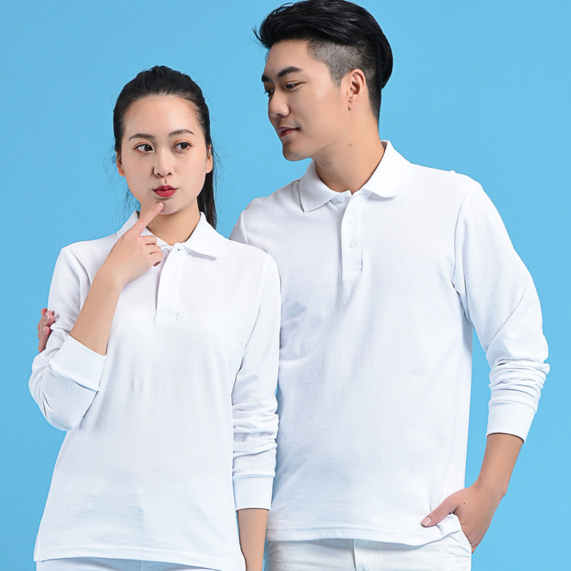 polo衫大码学生有领班服长袖t恤
