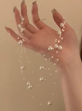 【7柒seven】温柔白月光多层珍珠项链女锁骨链新款秋冬感毛衣链