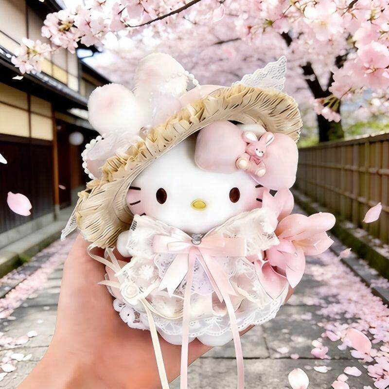浅草风铃Kitty玩偶包包挂件草帽花仙子kt公P仔揹包挂饰钥匙扣礼物