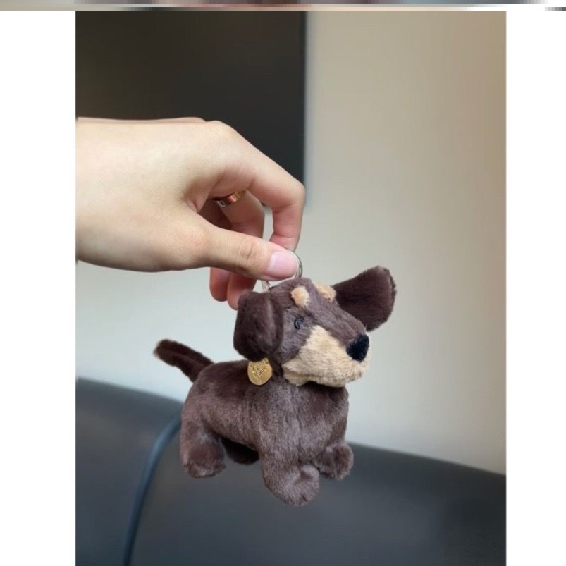 新品奥托腊肠犬包包挂饰毛绒