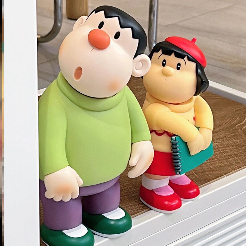 哆啦a梦胖妹胖虎人偶大摆件玩具