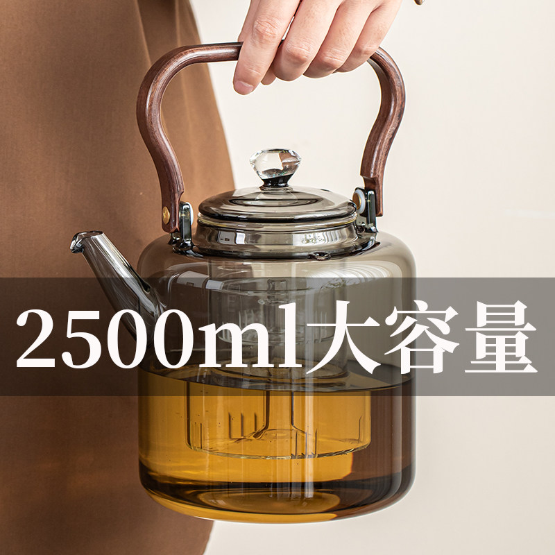 玻璃蒸煮茶壶2026新款大容量烧水壶围炉煮茶器明火电陶炉专用茶具图片