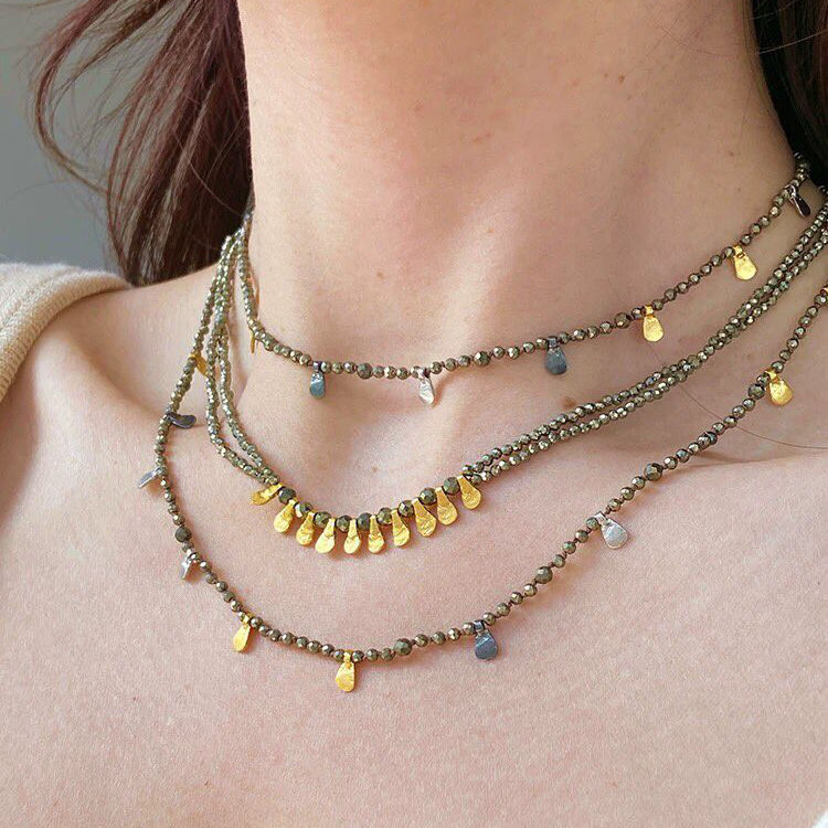 TU家波西米亚风天然石双层项链