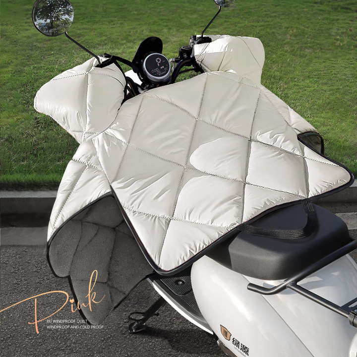 电动车挡风被加绒加厚四季通用