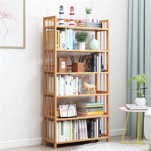 简易书架落地面置物架书房办公室家用收纳架儿童学生书柜客厅组装