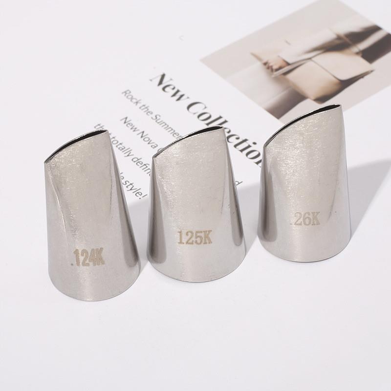 124#125#126韩式奥斯汀玫瑰花裱花嘴3件套304不锈钢制烘培工具