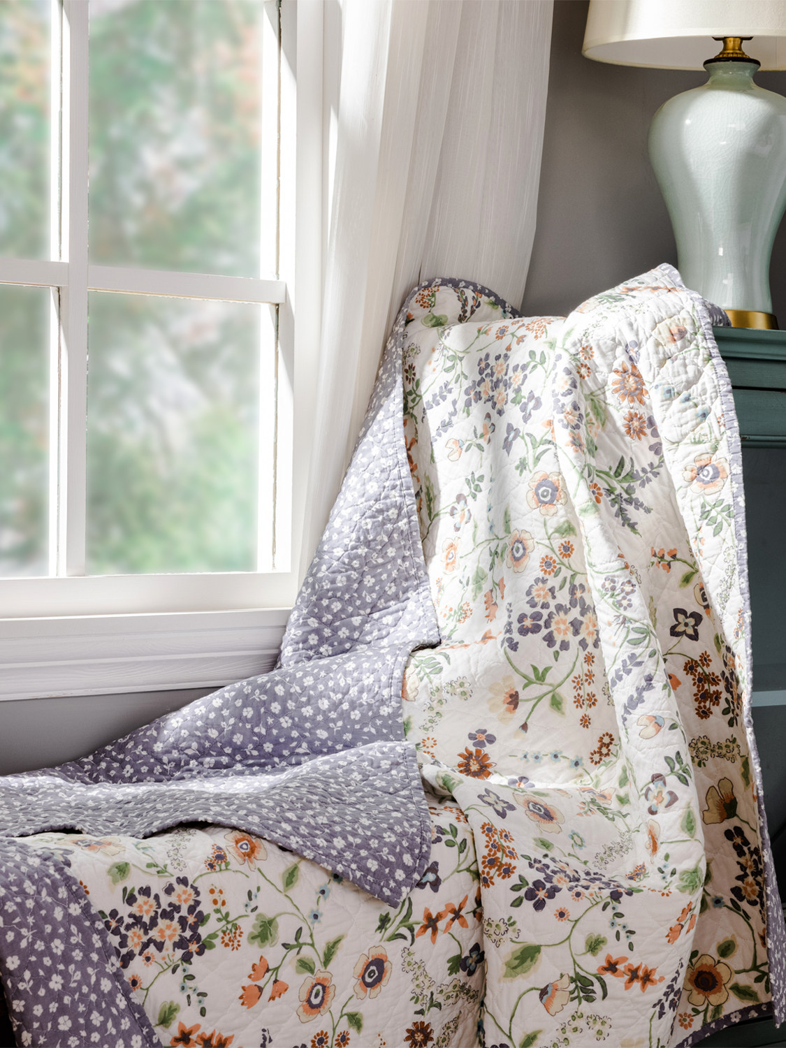 外贸全棉办公室午睡毯汽车备用绗缝小被子双面印花水洗夹棉沙发毯,床上用品,棉花被,淘宝优惠券,粉丝福利购,淘宝优惠卷