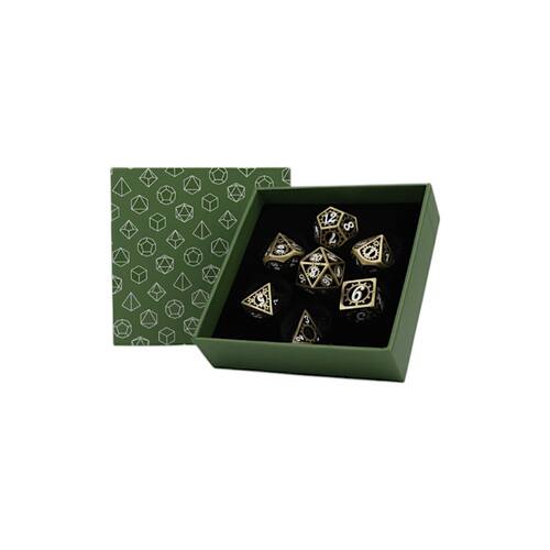 【桌游乱炖】LPG Dice Clockwork Sun Dice Set Tarnished Gold