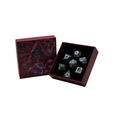 【桌游乱炖】LPG Dice Rogue RPG Set Silver/Black