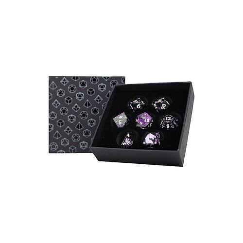 【桌游乱炖】LPG Dice RPG Set Inscripted Dragon - Purple