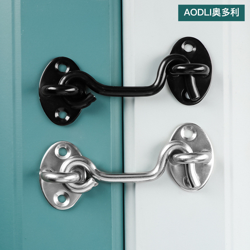 免打孔窗户风钩房门插销不锈钢卫生间门锁扣推拉门栓木门防盗门闩