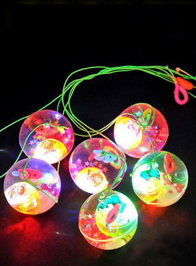 闪光水晶球跳跳球儿童弹力球发光地摊货源热卖玩具地摊小礼品引流