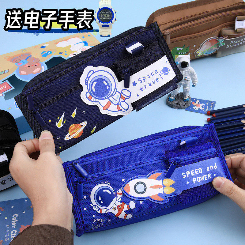文具盒男小学生铅笔盒男孩笔袋幼儿园笔袋宇航员笔盒太空铅笔袋