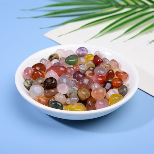 水晶红玛瑙摆件曼扎五色消磁石