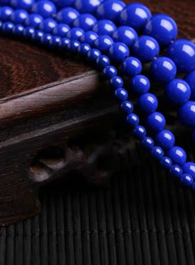 diy青色半成品散珠水晶手链