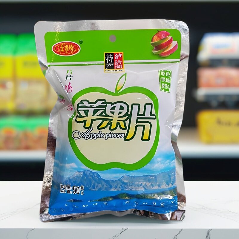 盐源新鲜苹果片苹果干零食大凉山泸沽湖特产0添加蔗糖心丑苹果片