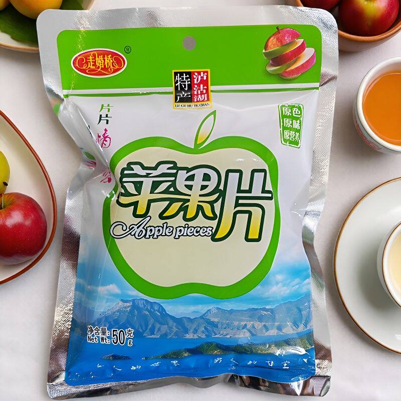 盐源新鲜苹果干片脆片泸沽湖丑苹果圈走婚桥特产农家大凉山苹果片
