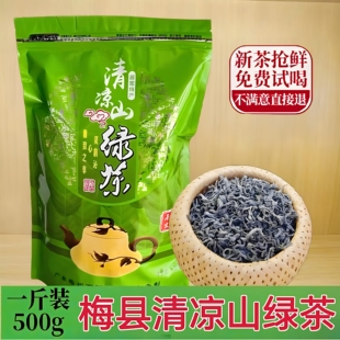 2025春茶梅县西阳清凉山绿茶特级高山炒青云雾茶梅州客家茶叶500g